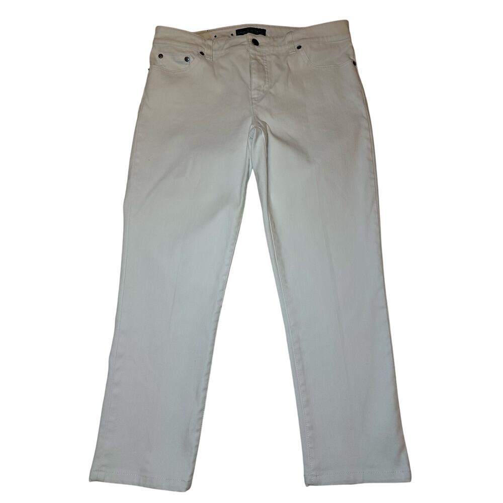 LRL Ralph Lauren Jeans Co Women’s Size 10 White Classic Straight Cropped Jeans
